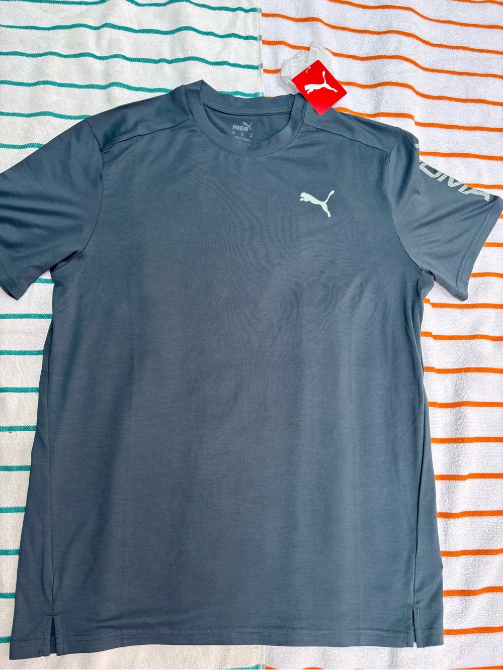 Puma Men's Slate Blue Short-Sleeve Performance Tee